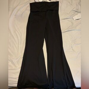 Aerie / American eagle Elegant Black Women's Wide-Leg Pants